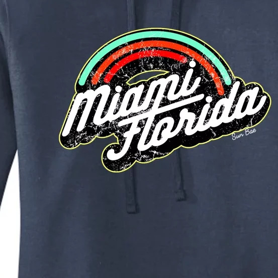 Retro Miami Florida Logo Sun Bae Women's Pullover Hoodie