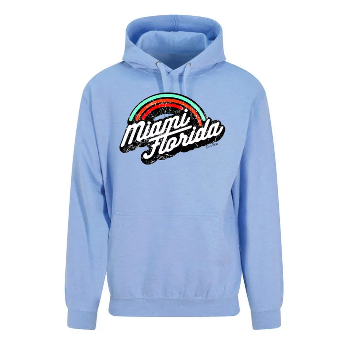 Retro Miami Florida Logo Sun Bae Unisex Surf Hoodie