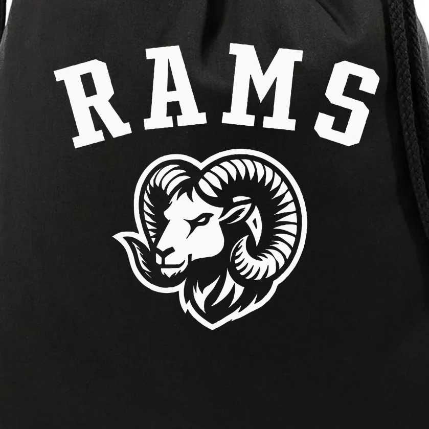 Rams Mascot For Players And Fans Drawstring Bag