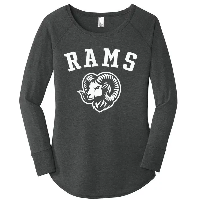 Rams Mascot For Players And Fans Women's Perfect Tri Tunic Long Sleeve Shirt