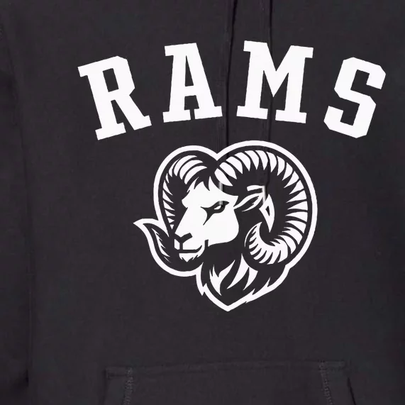 Rams Mascot For Players And Fans Premium Hoodie