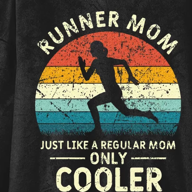 Runner Mom Funny Marathon Running Jogging Mothers Day Hooded Wearable Blanket