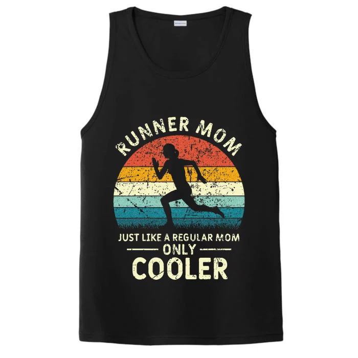 Runner Mom Funny Marathon Running Jogging Mothers Day Performance Tank