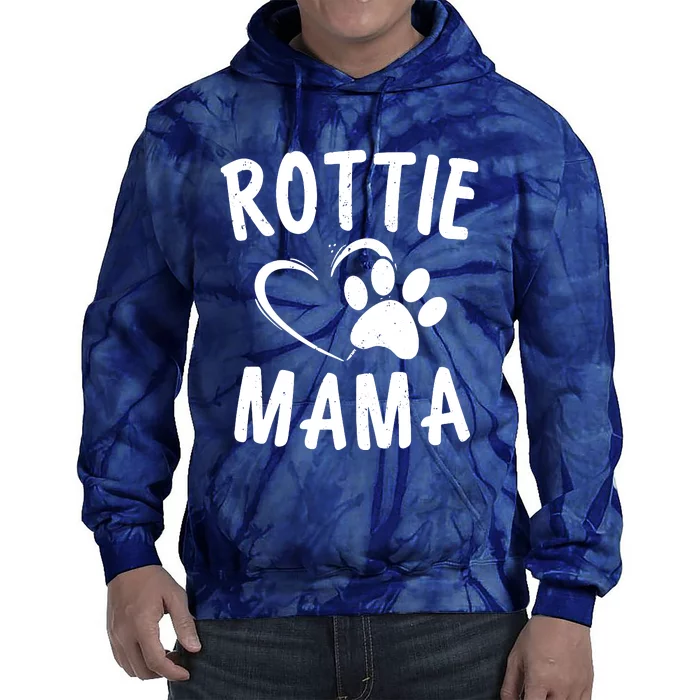 Rottie Mama Gift Dog Lover Apparel Pet Owner Rottweiler Mom Tie Dye Hoodie