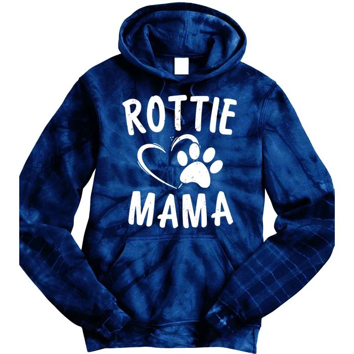 Rottie Mama Gift Dog Lover Apparel Pet Owner Rottweiler Mom Tie Dye Hoodie