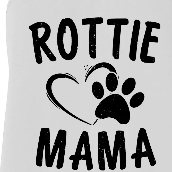 Rottie Mama Gift Dog Lover Apparel Pet Owner Rottweiler Mom Women's Racerback Tank