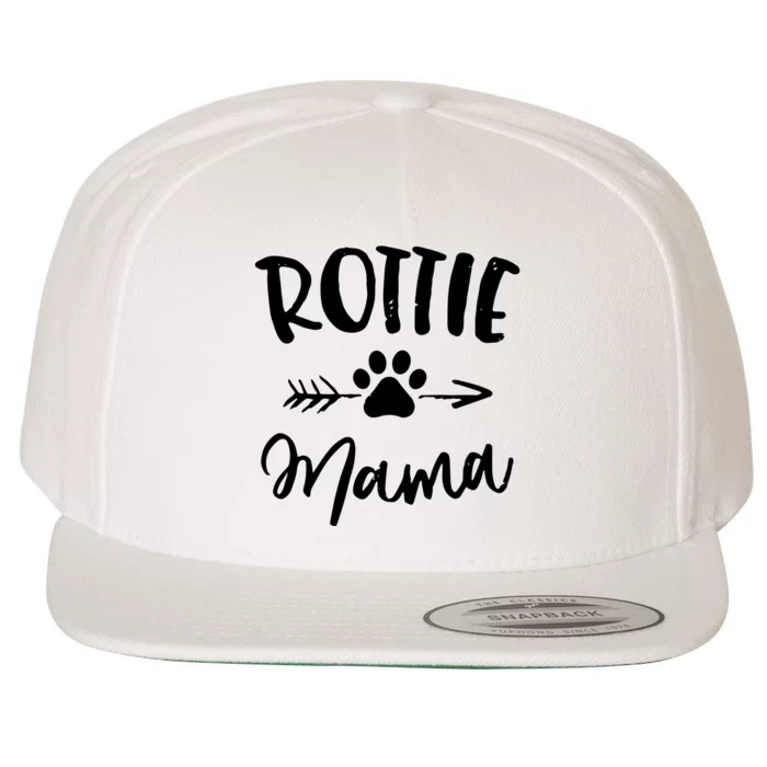 Rottie Mama Gifts Rottweiler Lover Owner Gifts Dog Mom Wool Snapback Cap