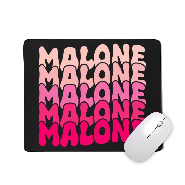 Retro Malone Girl First Name Boy Personalized Groovy 80S Mousepad