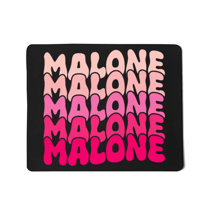 Retro Malone Girl First Name Boy Personalized Groovy 80S Mousepad