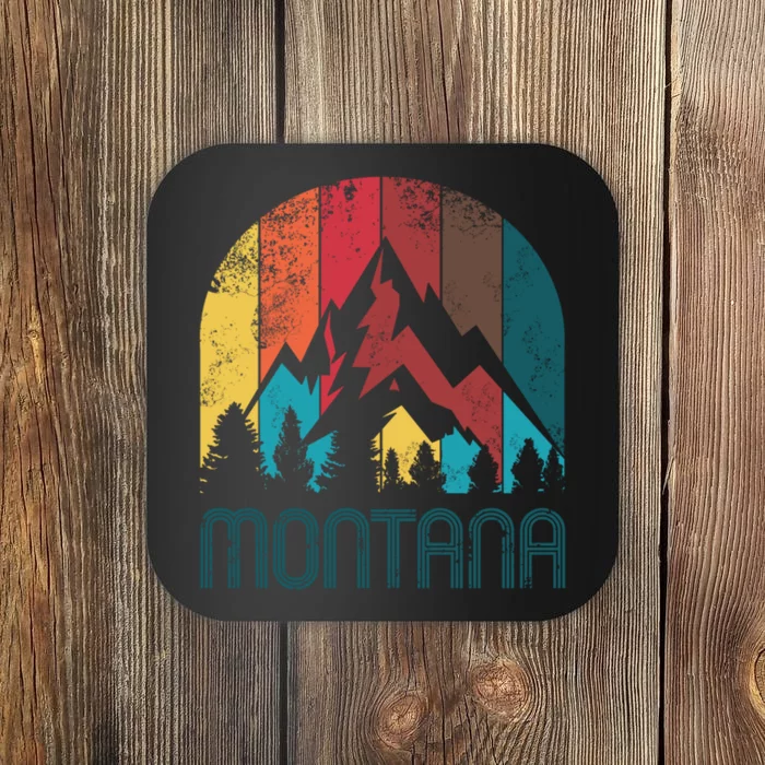 Retro Montana Gift For Men Women And Kids Coaster