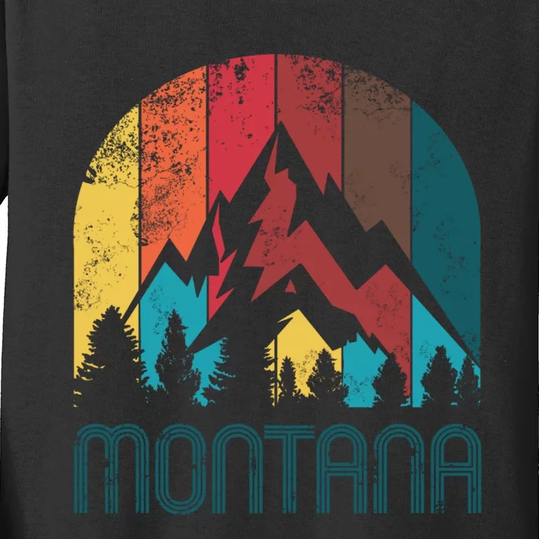 Retro Montana Gift For Men Women And Kids Kids Long Sleeve Shirt