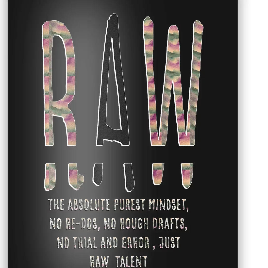 Raw Mindset Graphic Poster