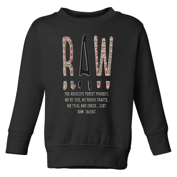 Raw Mindset Graphic Toddler Sweatshirt