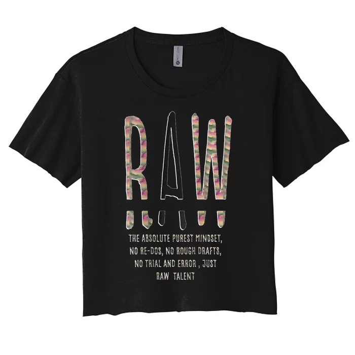 Raw Mindset Graphic Women's Crop Top Tee