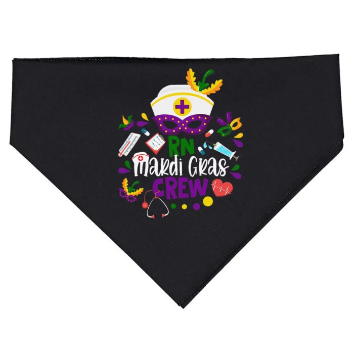 Rn Mardi Gras Nurse Crew Family Group Nursing Lovers USA-Made Doggie Bandana