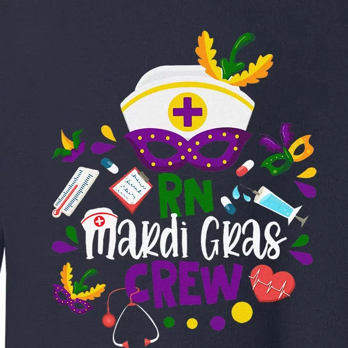 Rn Mardi Gras Nurse Crew Family Group Nursing Lovers Toddler Sweatshirt