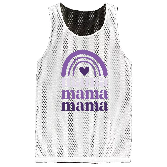 Rainbow Mama Gift For Mother's Day Mesh Reversible Basketball Jersey Tank