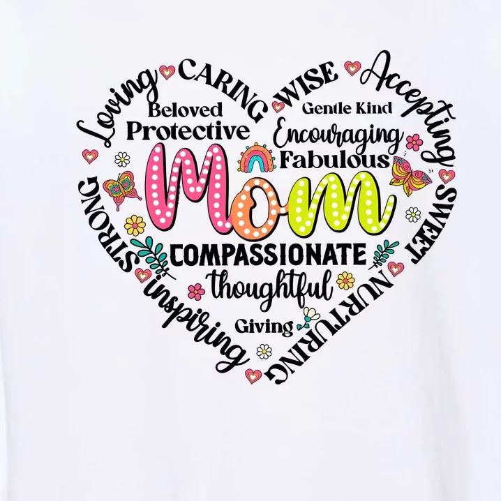 Retro Mama Grandma Auntie Heart Garment-Dyed Sweatshirt