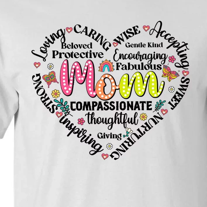 Retro Mama Grandma Auntie Heart Tall T-Shirt