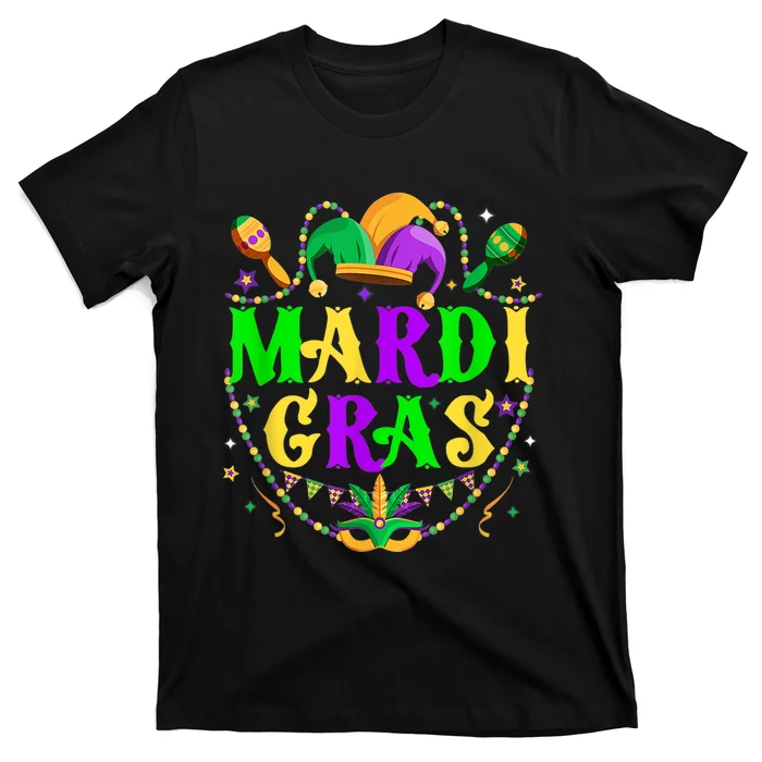 Retro Mardi Gras Party Hat Clothes For m.e.ns K.i.d.s T-Shirt