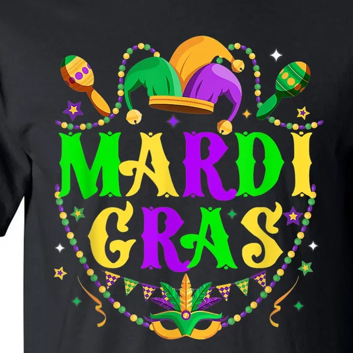 Retro Mardi Gras Party Hat Clothes For m.e.ns K.i.d.s Tall T-Shirt