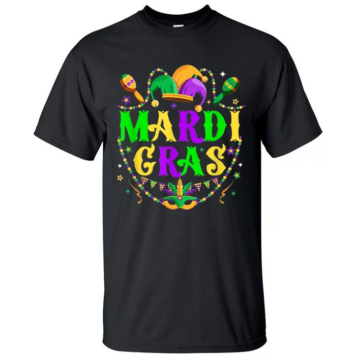 Retro Mardi Gras Party Hat Clothes For m.e.ns K.i.d.s Tall T-Shirt