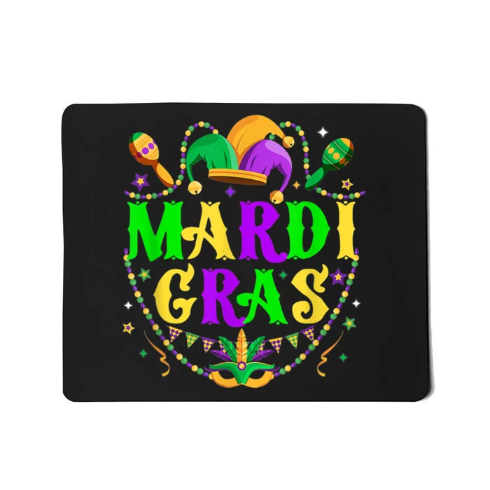 Retro Mardi Gras Party Hat Clothes For m.e.ns K.i.d.s Mousepad