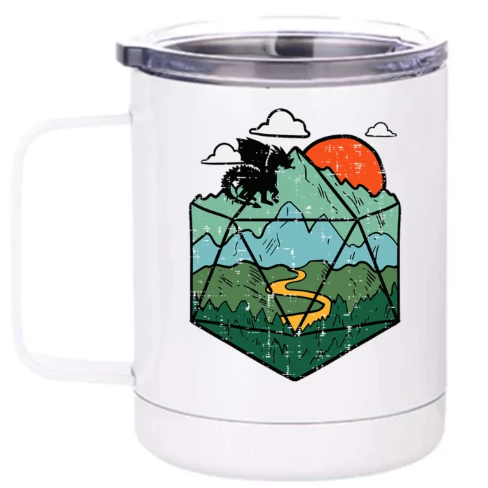 Rpg Mountain Gamer Front & Back 12oz Stainless Steel Tumbler Cup