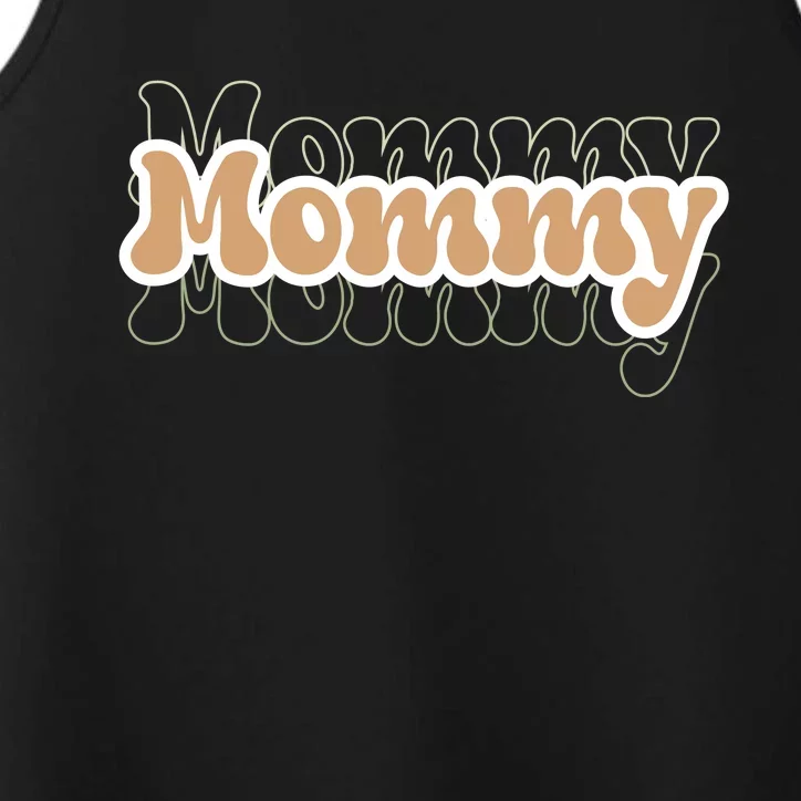 Retro Mommy Gift For Mothers Day Performance Tank