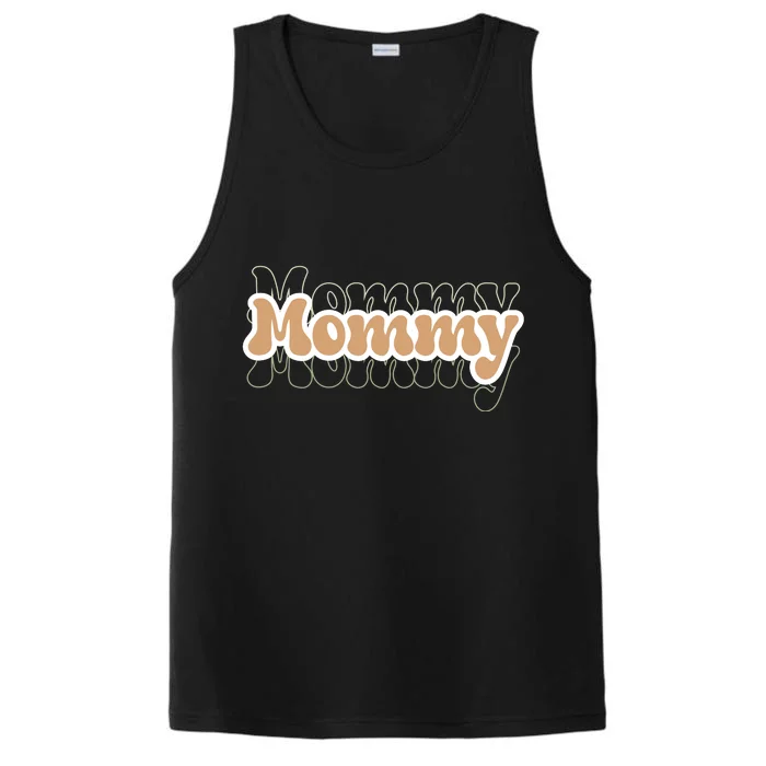 Retro Mommy Gift For Mothers Day Performance Tank