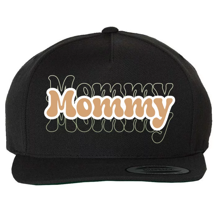 Retro Mommy Gift For Mothers Day Wool Snapback Cap