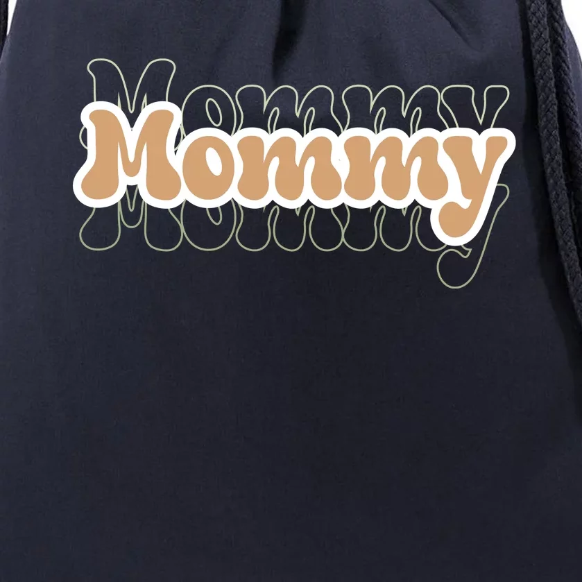 Retro Mommy Gift For Mothers Day Drawstring Bag