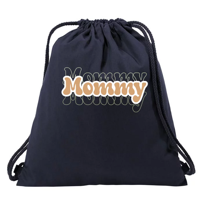 Retro Mommy Gift For Mothers Day Drawstring Bag