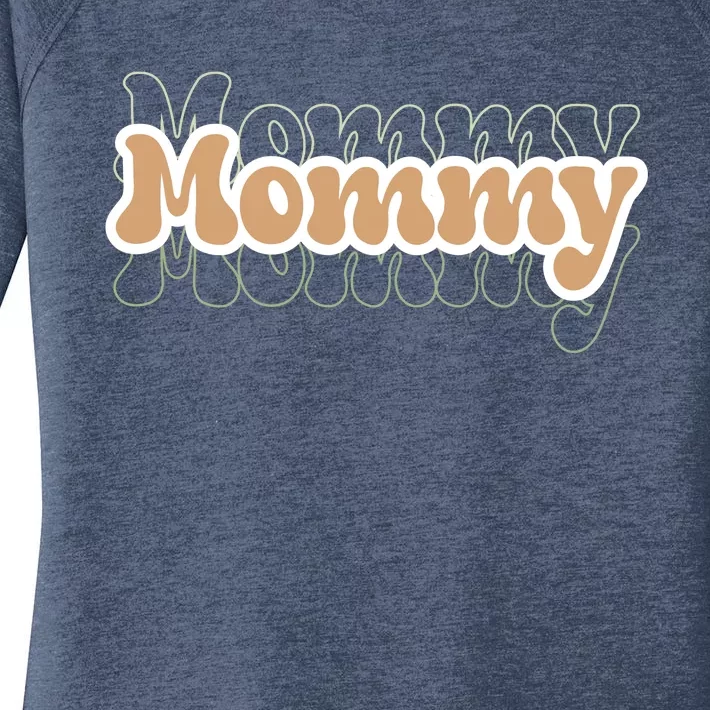 Retro Mommy Gift For Mothers Day Women's Perfect Tri Tunic Long Sleeve Shirt