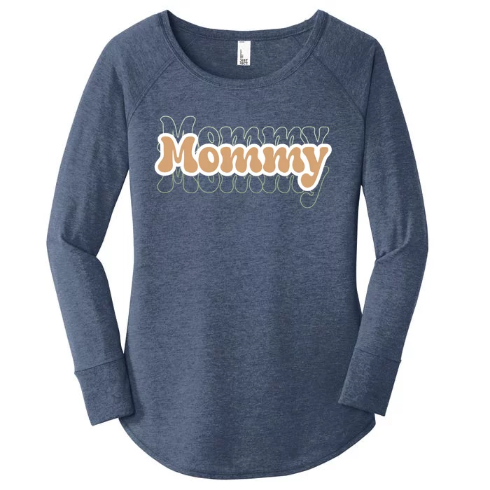 Retro Mommy Gift For Mothers Day Women's Perfect Tri Tunic Long Sleeve Shirt