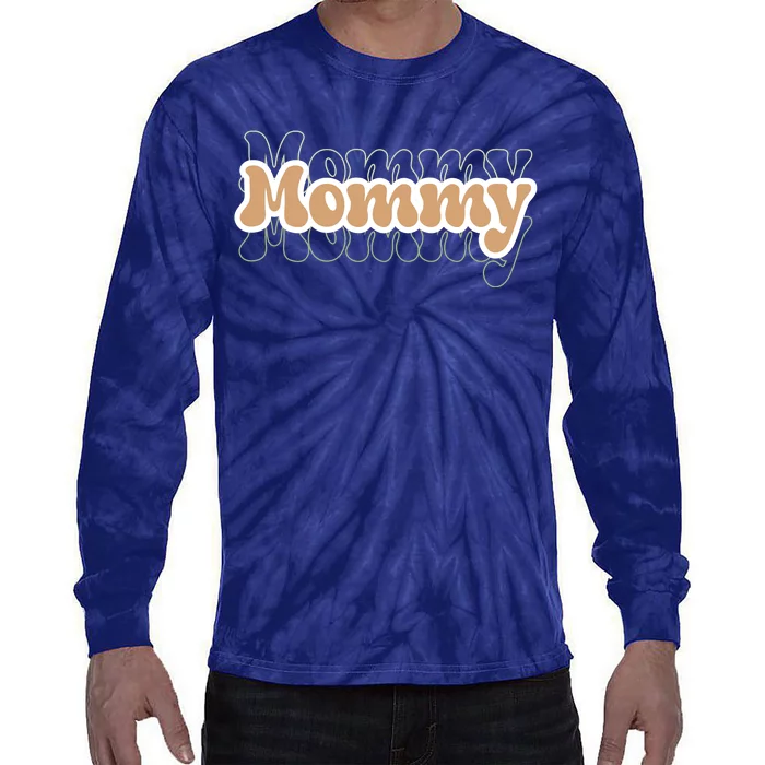 Retro Mommy Gift For Mothers Day Tie-Dye Long Sleeve Shirt