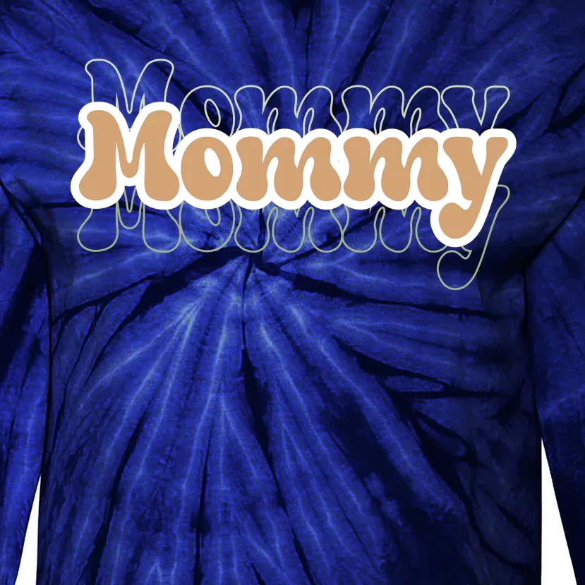 Retro Mommy Gift For Mothers Day Tie-Dye Long Sleeve Shirt