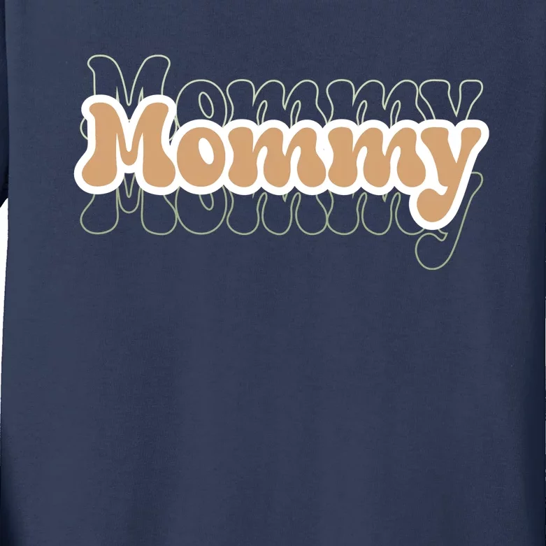 Retro Mommy Gift For Mothers Day Kids Long Sleeve Shirt