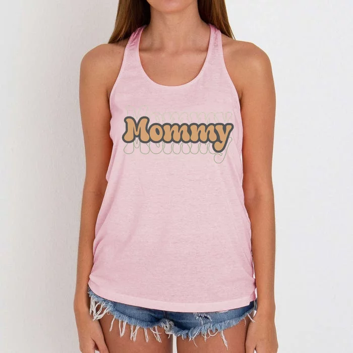 Retro Mommy Gift For Mothers Day Women's Knotted Racerback Tank