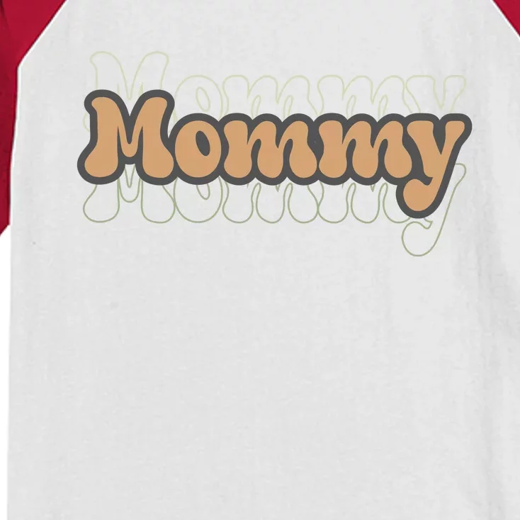 Retro Mommy Gift For Mothers Day Kids Colorblock Raglan Jersey