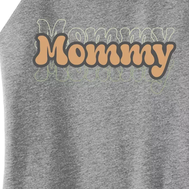 Retro Mommy Gift For Mothers Day Women’s Perfect Tri Rocker Tank