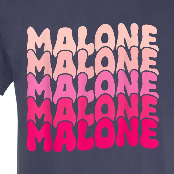 Retro Malone Girl First Name Boy Personalized Groovy 80S Garment-Dyed Heavyweight T-Shirt