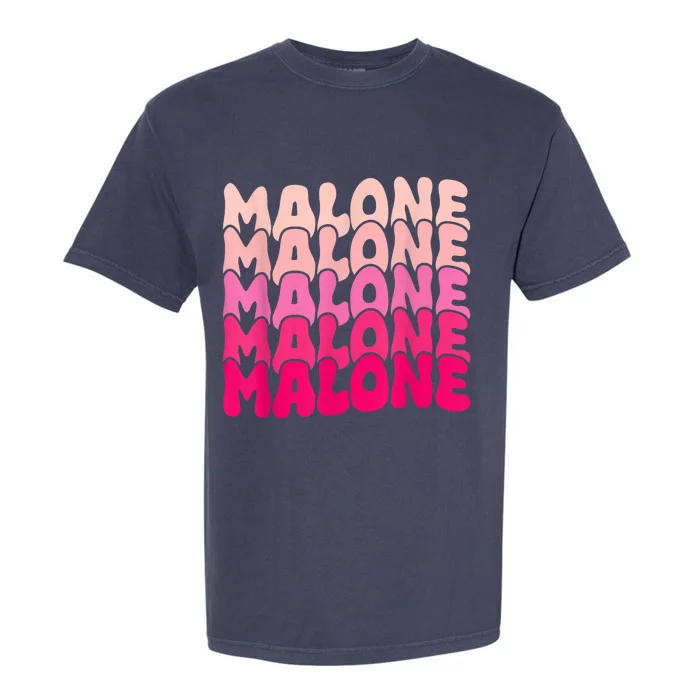 Retro Malone Girl First Name Boy Personalized Groovy 80S Garment-Dyed Heavyweight T-Shirt