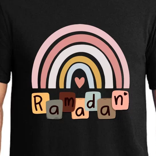 Ramadan Mubarak Gift Rainbow Ramadan Pajama Set