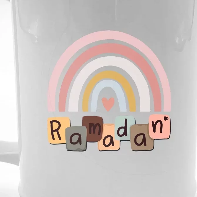 Ramadan Mubarak Gift Rainbow Ramadan Front & Back Beer Stein