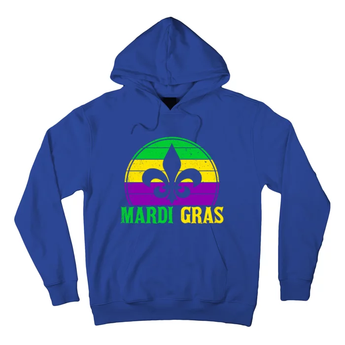 Retro Mardi Gras Fleur De Lys Carnival New Orleans Nola Gift Hoodie