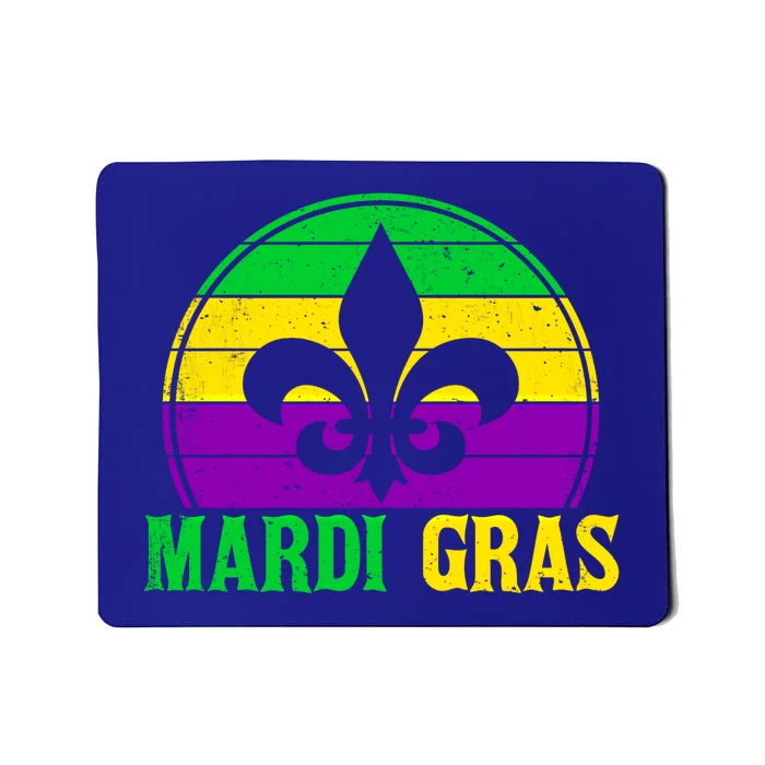 Retro Mardi Gras Fleur De Lys Carnival New Orleans Nola Gift Mousepad