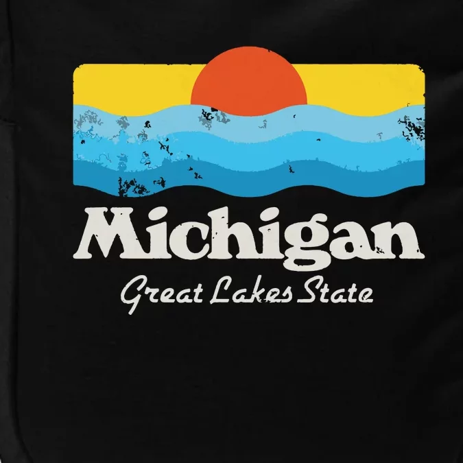 Retro Michigan Great Lakes State Impact Tech Backpack