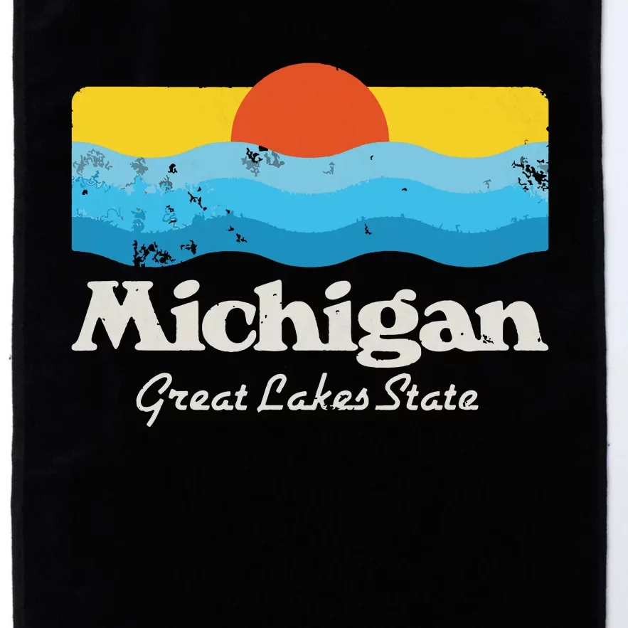 Retro Michigan Great Lakes State Platinum Collection Golf Towel