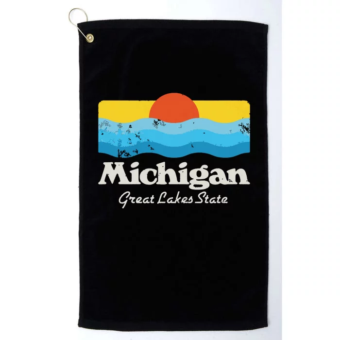 Retro Michigan Great Lakes State Platinum Collection Golf Towel